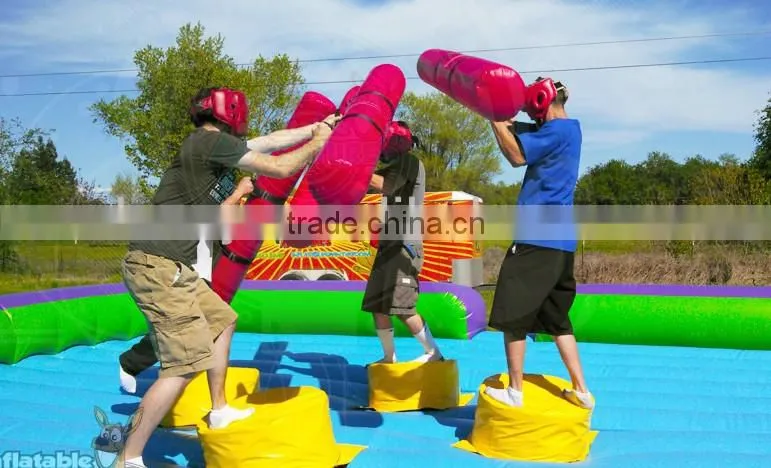 Fighting inflatable jousting game for adult and children
