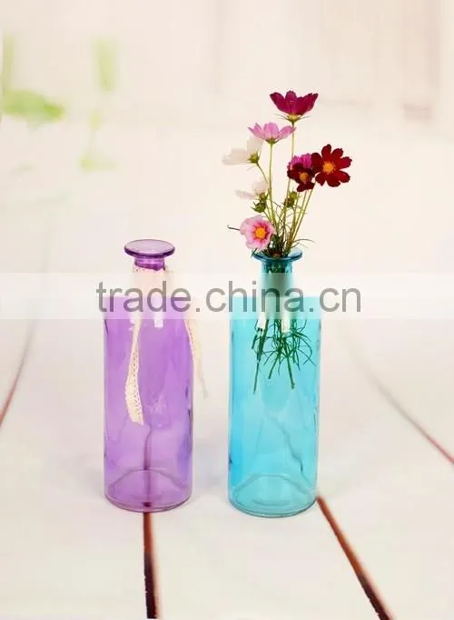 Decorated Glass Vase With Color