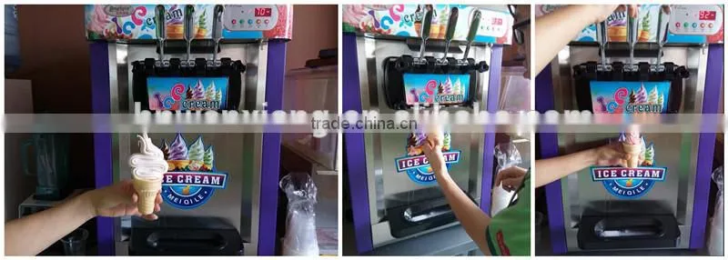 ice cream machine/3 flavors soft ice cream machine/commercial ice cream making machine