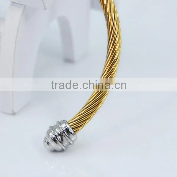 wholesale stailess steel cuff bangle bracelets,steel rope bangles
