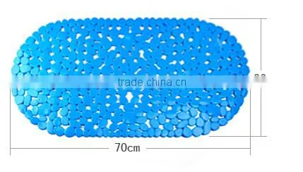 Non slip pebble stone bath mat
