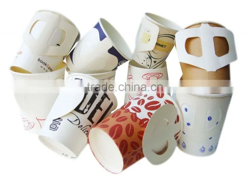 Paper coffee cups with handle /handle single paper cup