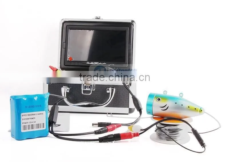 30M(100FT) 1000TVL 12 White Light 7" TFT Color LCD Underwater Fishing Camera Fish Finder Video Camera 30m Cable DVR Recorder