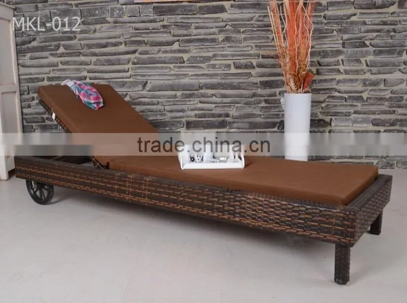 Poly Rattan Sunbed 1.2mm thickness Aluminium frame with power coated