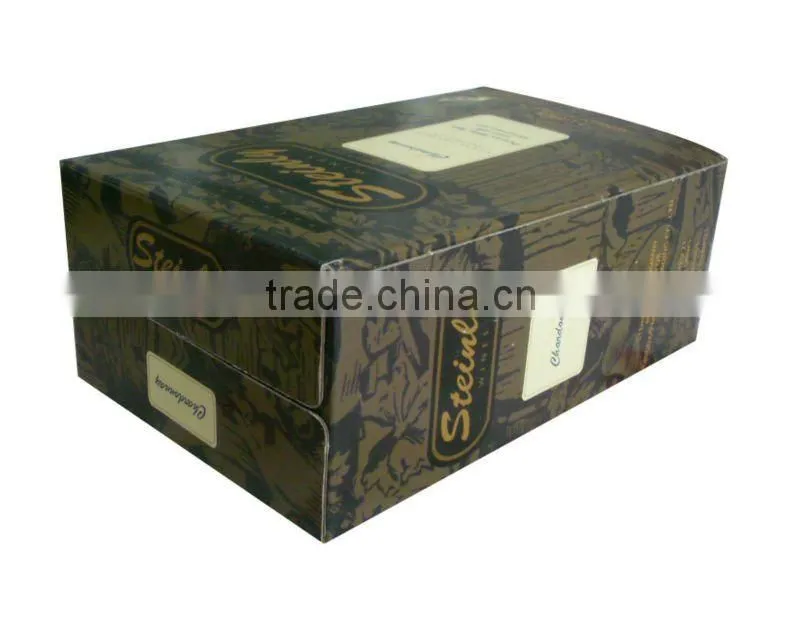 Wine glass bottle packaging boxes with deviders
