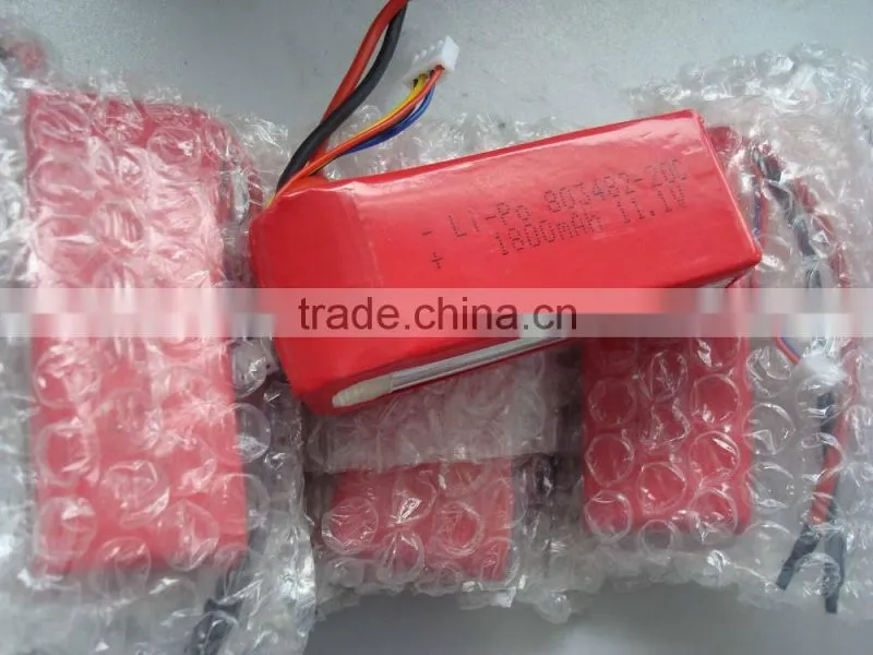 Rechargeable High Rate RC LiFePO4 Battery Pack with Cable and Plug 5C/10C/20C/30/40C/50C