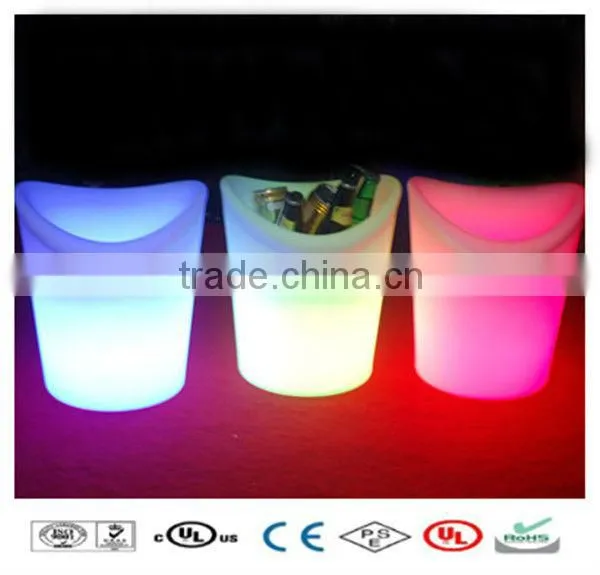 LED Lighting Colorful bar beer cooler plastic led large ice bucket
