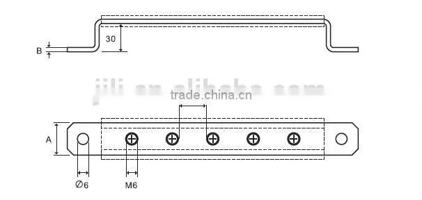 Two hole clamp with rubber