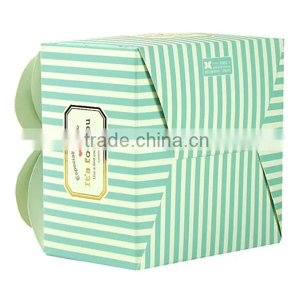 Cute Stripe and Heart Wedding Paper Box