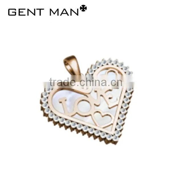 hot selling plated rose gold pendant design beautiful jewelry pendant necklace
