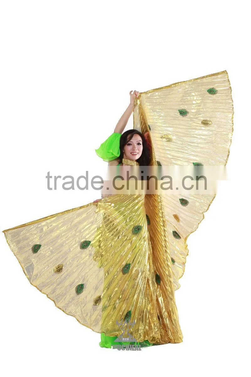 Peacock Feather Pattern Belly Dance Wings , Good- Looking Belly Dance Costume Wings