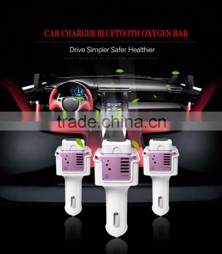 New energy car bluetooth with car charging oxygen bar,car charging bluetooth with headset