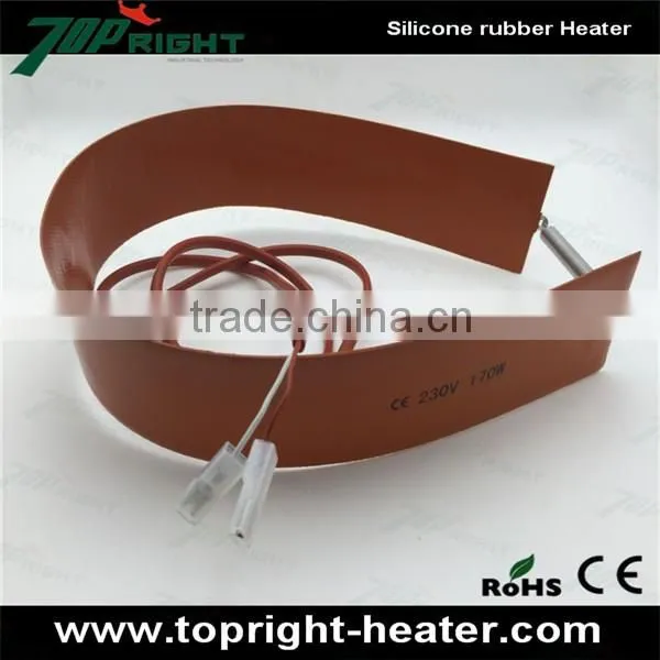 230v electric heating Drum band Heater Silicone Rubber Pad Heater with spring