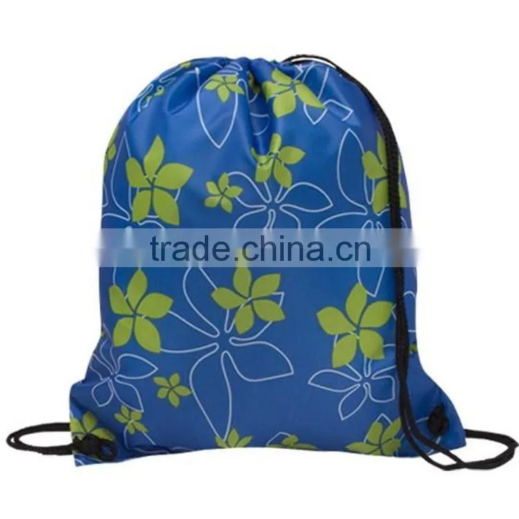 Promotional 190T polyester shoes drawstring bag