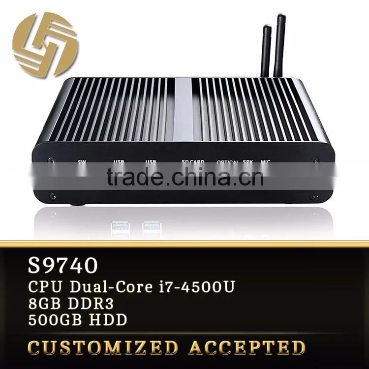 High quality 8GB DDR3 RAM i7-4500u mini pc fanless computer