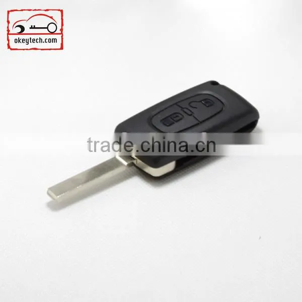 Okeytech blank key Peugeot 307 2 buttons remote key cover for key cover peugeot