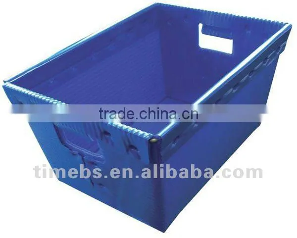 Corrugated plastic rectangular containers