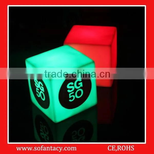 colour changing cube shape light up mood light