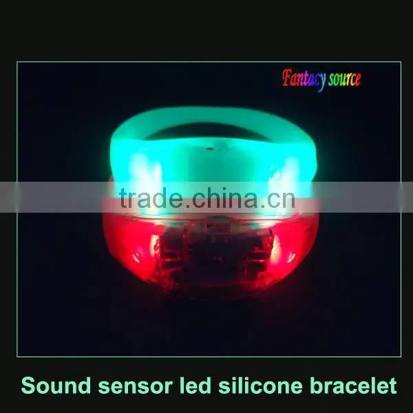 factory supply directly music sound actived light up bracelet,voice actived led bracelet