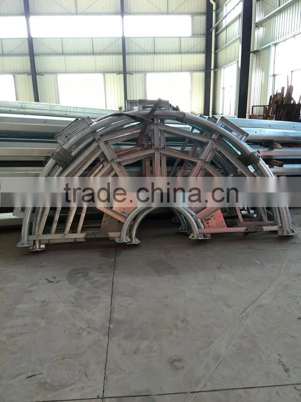 30m steel high mast light pole with 8 lamps
