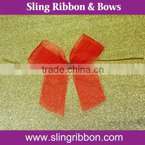Plain Organza Ribbon Bow Wired Twist Used In Gift Packge