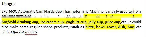 Automatic Plastic Cover Making Machine, thermoforming machine