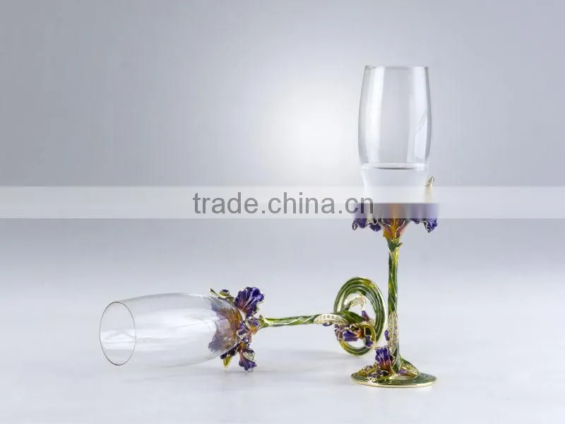 RORO Felicity iris enamel crystal glass wine glass champagne glass