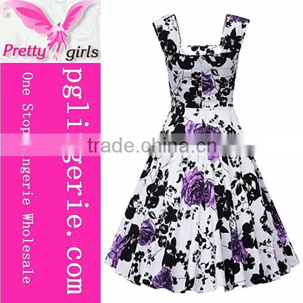 China wholesale Modern Mini Retro Print Dress