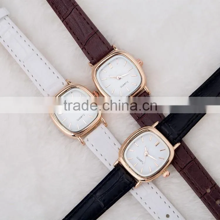 New models from Doris Watch square case leather band Japan movt pc21s quartz women watch 2016 hotly
