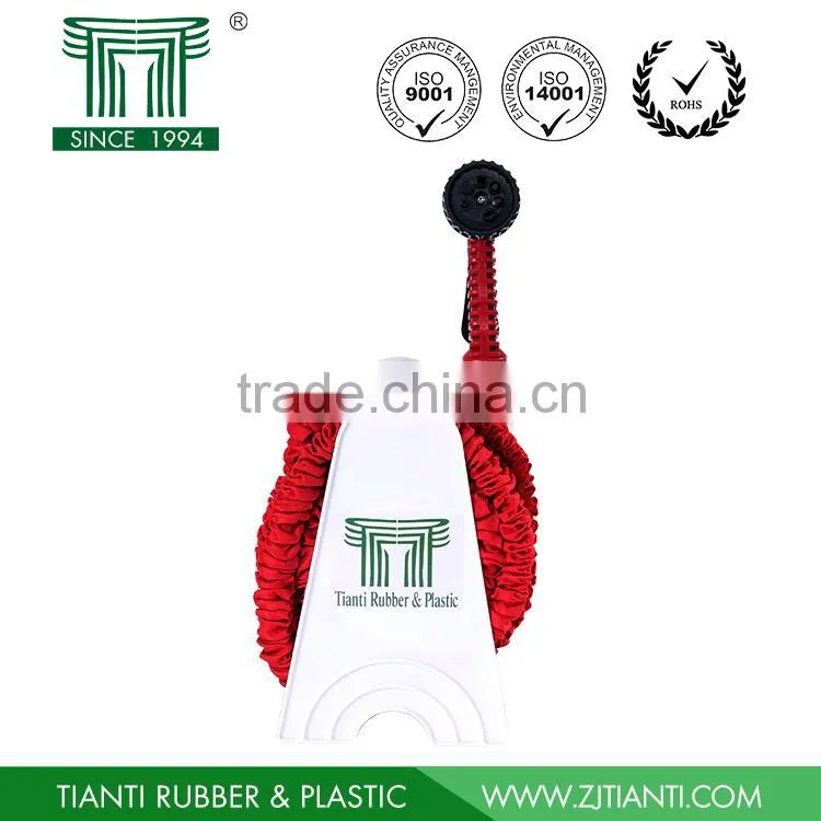 Latex Flexible hose 25ft 50ft with 7 pattern plastic spray gun for Europe America hose reel set