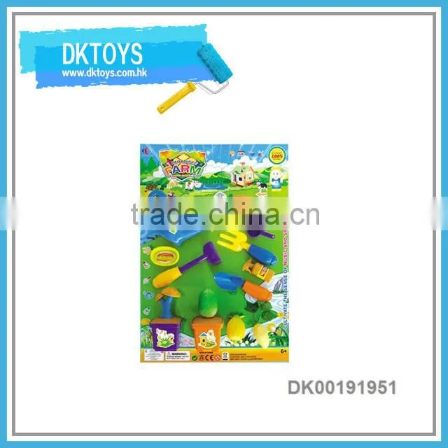 Certificated Plastic Farm Toy Play Happy Farm Tools Set Toy EN71