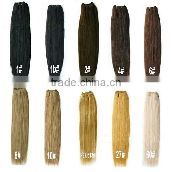 Top Quality Hot Sale for half head 100% human hair clip in wig/hairpiece