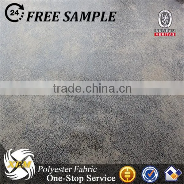 Polyester Bronzed Faux Suede Leather Fabric for Upholstery