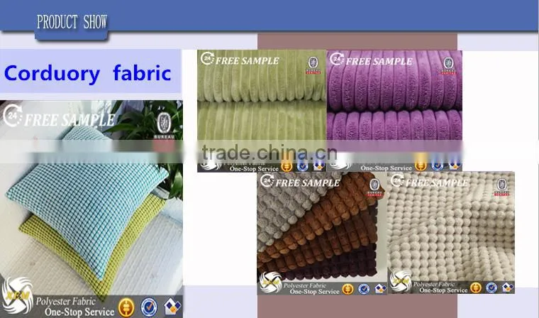 Knitted Velvet Polyester Corduroy Fabric
