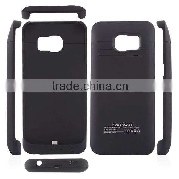 4200mAh External Backup Battery Power Back Case For Samsung Galaxy S6 Edge