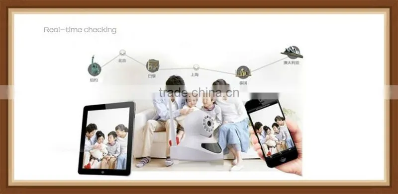 WIFI/WIRE 720P Pan/tilt onvif ip camera speaker microphone
