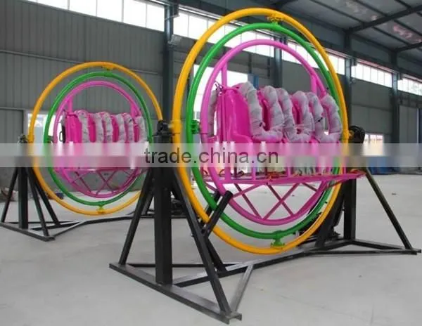 China mini thrilling rides attractive equipment trailer amusement rides human gyroscope for sale