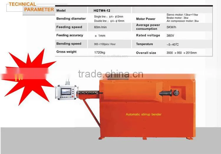 Top Quality Best Price stirrup bender, cnc wire stirrup bender machine