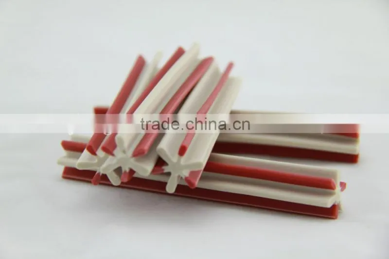 worm (two-tone straight hexagonal natural dog chews)