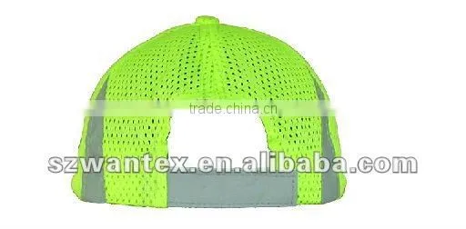 high quality high visibility fluorescent reflective safety snapback hats