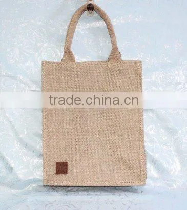 Eco-friendly shoppping foldable jute bag