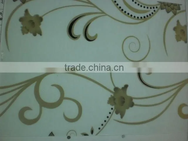 Newest transparent crystal flowers pattern tablecloth with straight/wave edge