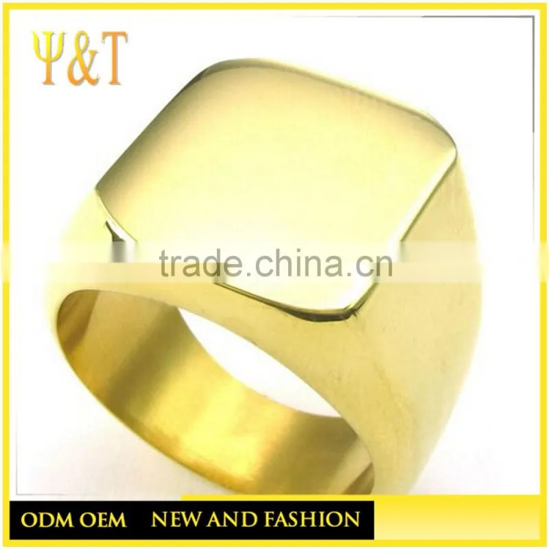 Jingli jewelry cheap factory price black plated stainless steel custom design mens signet rings