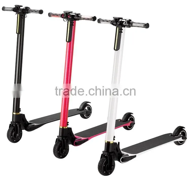 2016 The Lightest Carbon Fiber Electric Scooter Electric Folding Bicycle With Samsung battery.