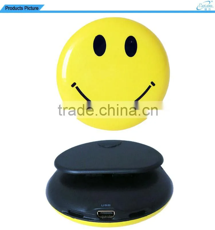 Yellow mini DV recorder smiley face hidden car dvr camera