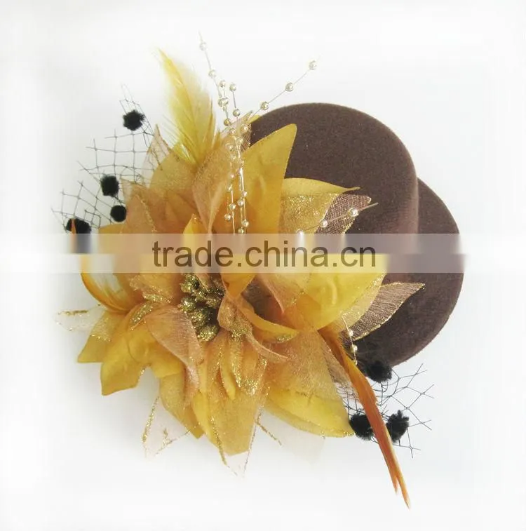 MYLOVE flower top hat with clips bridal fascinator MLXM029