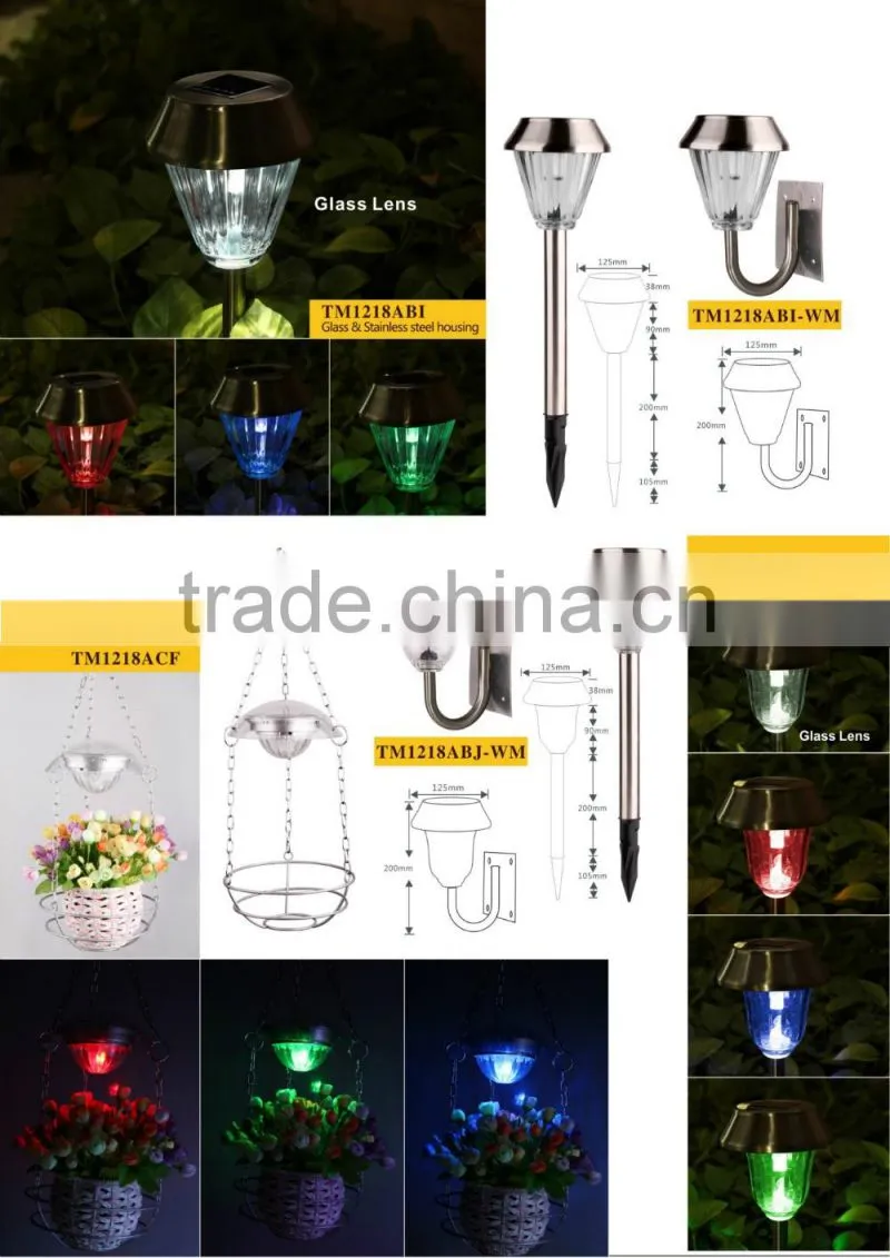 Luxury Mini Color Light LED Solar Garden Lamp Factory Wholesale