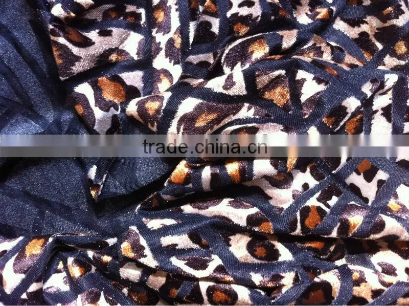 partial brushing stretch velvet fabric