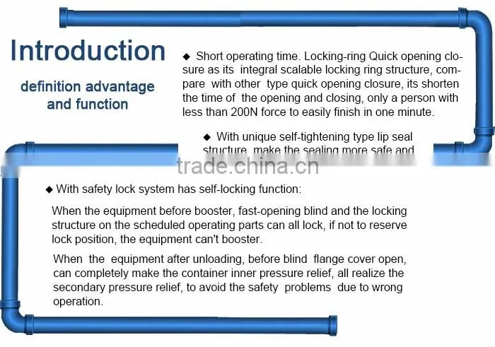 pig trap closures quick open closure