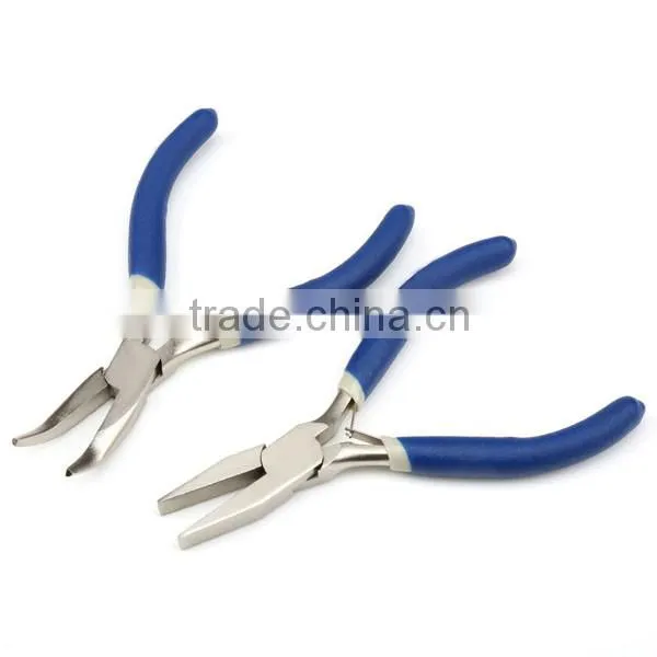 9 Pcs Jewellery Making Beading Mini Pliers Tools Kit Set Flat Long Round Nose